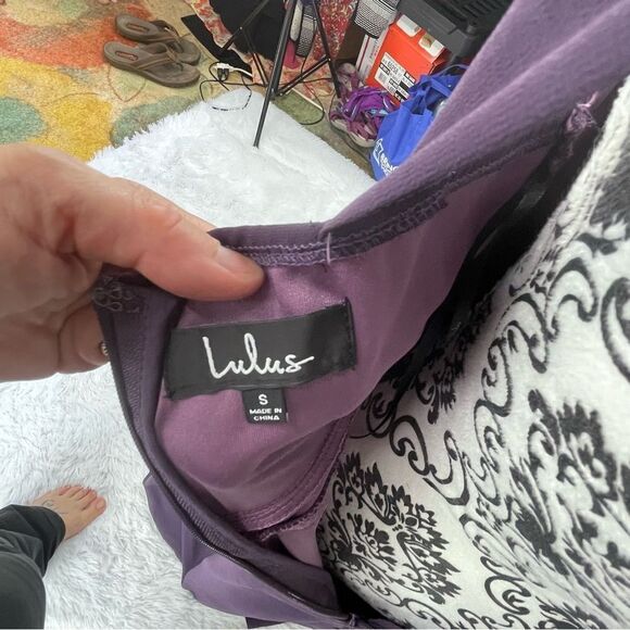 Lulu’s Air Of Romance Dusty Purple Halter Neckline Maxi Dress - Picture 8 of 9